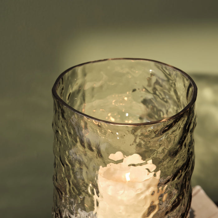 Fiorana 20cm Glass Hurricane - Driftwood - Laura James