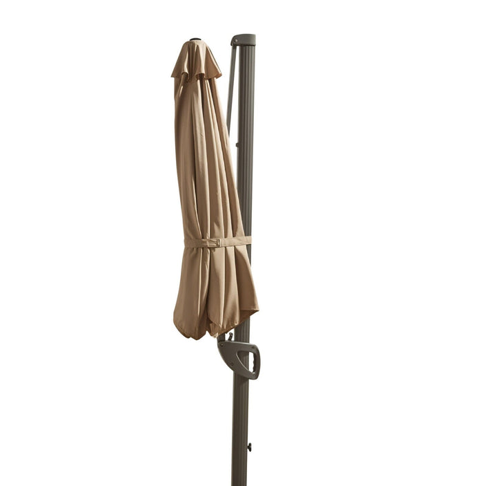 Fira Cappuccino Parasol - 2.5m Square Cantilever - Laura James
