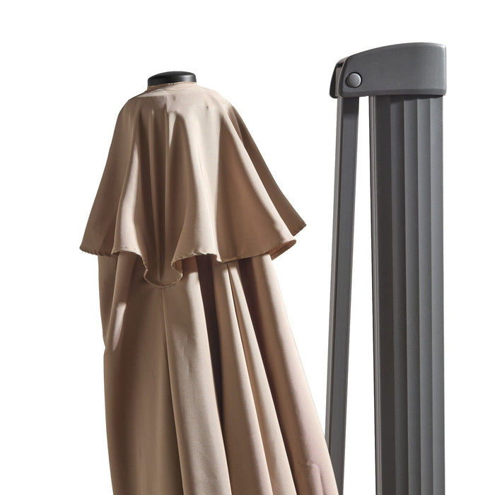 Fira Cappuccino Parasol - 2.5m Square Cantilever - Laura James