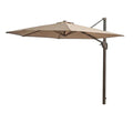 Fira Cappuccino LED Cantilever Parasol - 2.5m Square