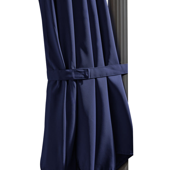 Fira Dark Blue LED Parasol - 2.5m Square Cantilever - Laura James