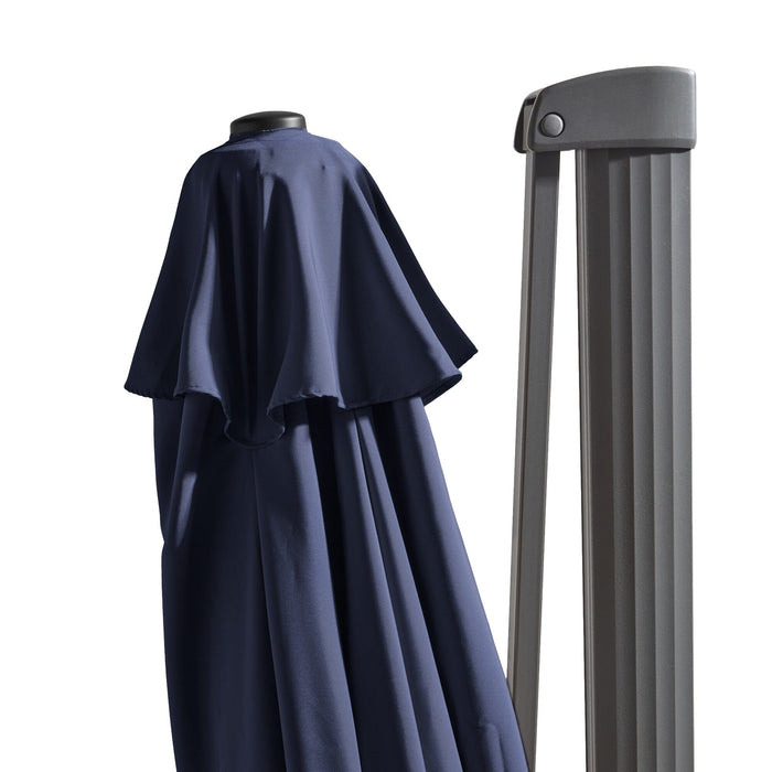 Fira Dark Blue Parasol - 2.5m Square Cantilever - Laura James