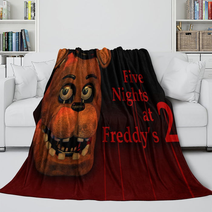 Five Nights at Freddy's 2 Blanket Flannel Throw Room Decoration