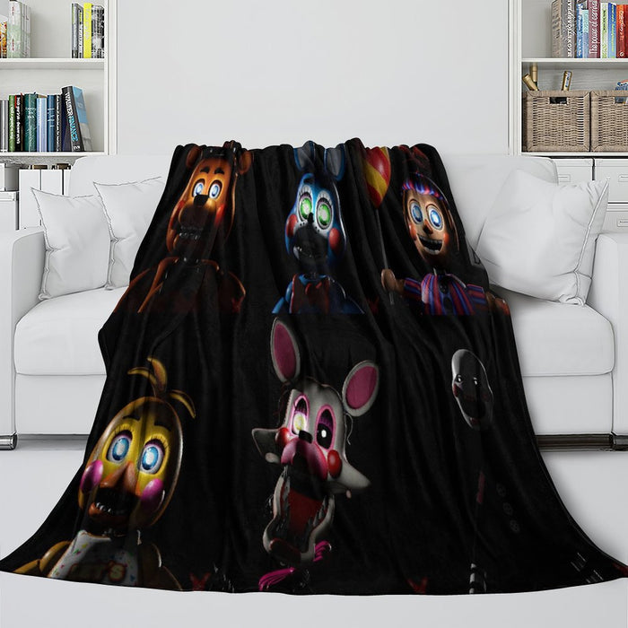 Five Nights at Freddy's 2 Blanket Flannel Throw Room Decoration