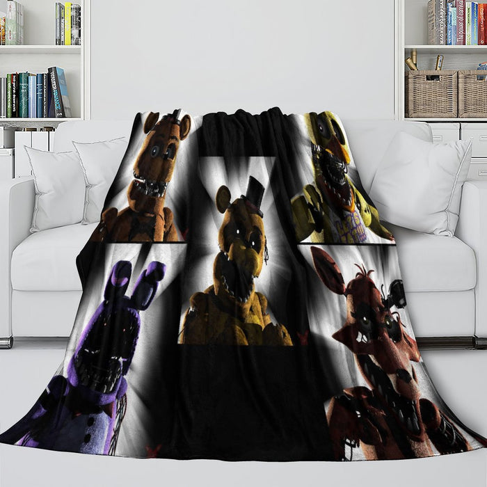 Five Nights at Freddy's 2 Blanket Flannel Throw Room Decoration