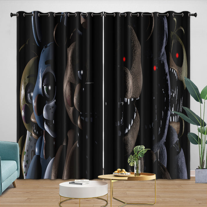 Five Nights at Freddy's 2 Curtains Blackout Window Drapes Room Decoration