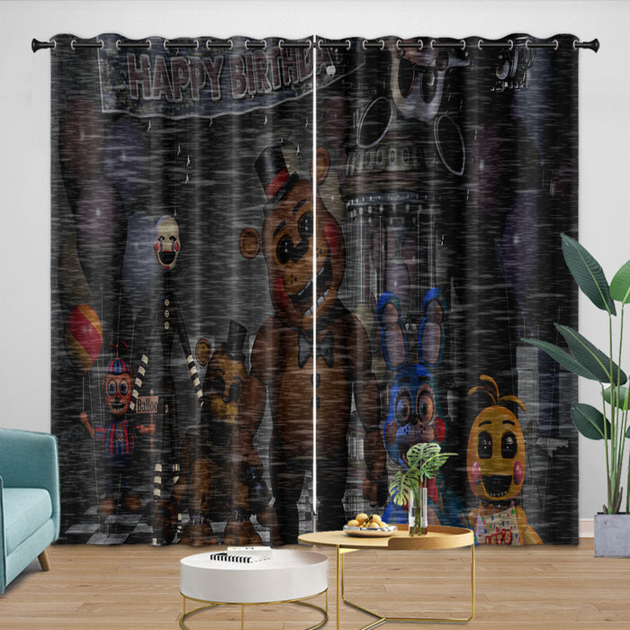 Five Nights at Freddy's 2 Curtains Blackout Window Drapes Room Decoration