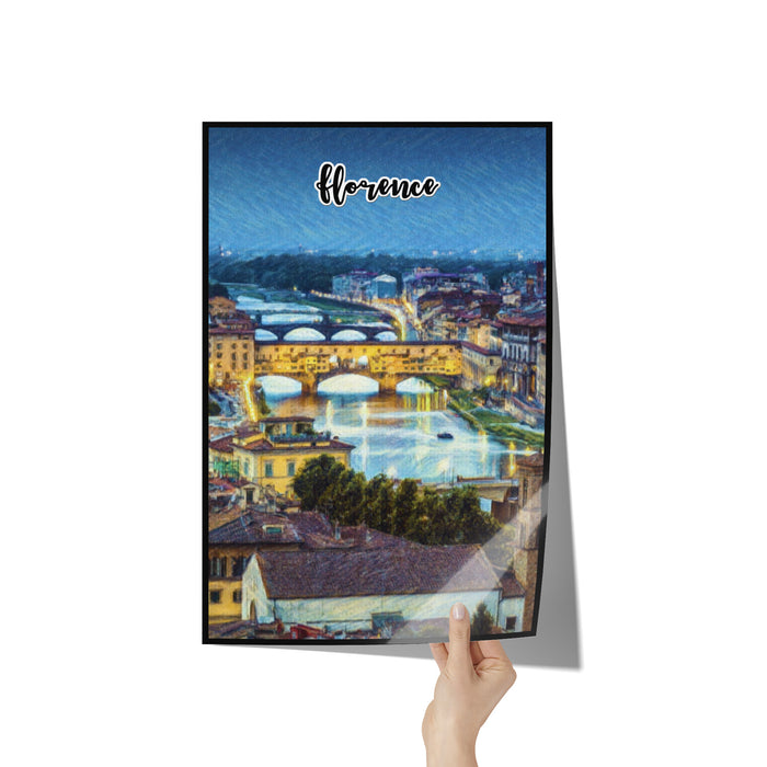 Florence Italy Art Poster Painting 12" x 18"