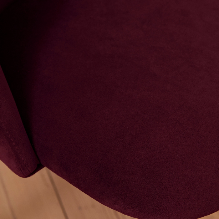 Freya Burgundy Red Dining Chairs - Set of 2 - Whitewash Legs - Laura James