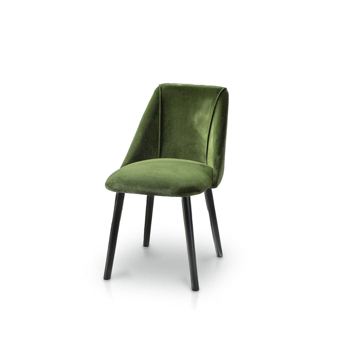 Freya Fern Green Dining Chairs - Set of 2 - Black Oak Legs