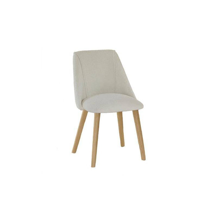 Freya Light Beige Dining Chairs - Set of 2 - Pale Oak Legs - Laura James