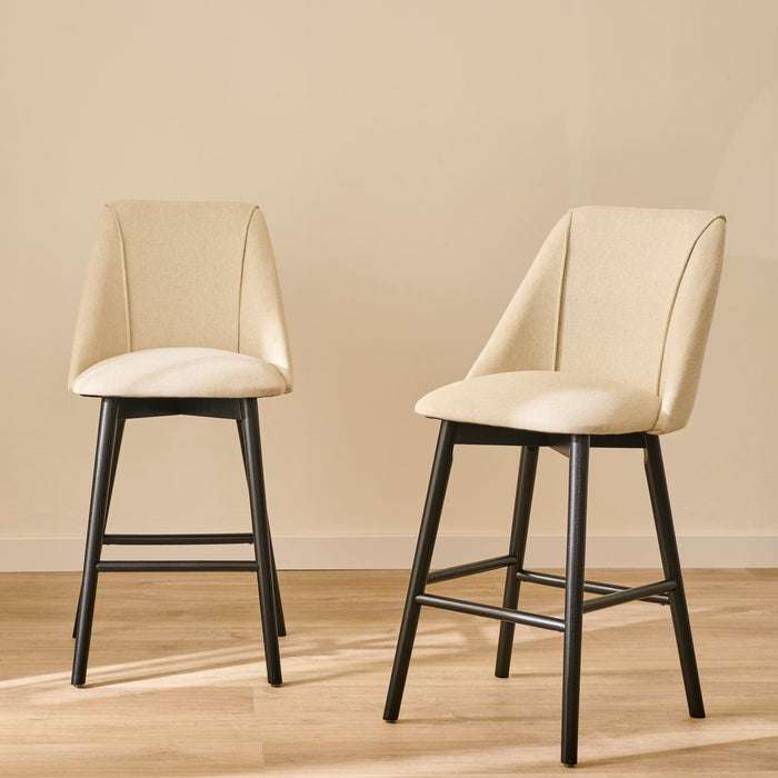 Freya Bar Stool - Sand - Black Legs - Laura James