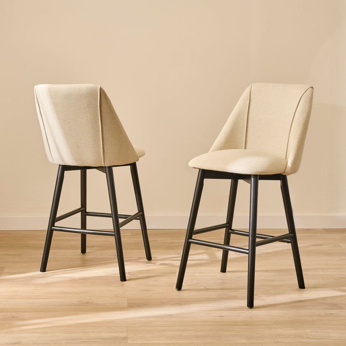 Freya Bar Stool - Sand - Black Legs - Laura James