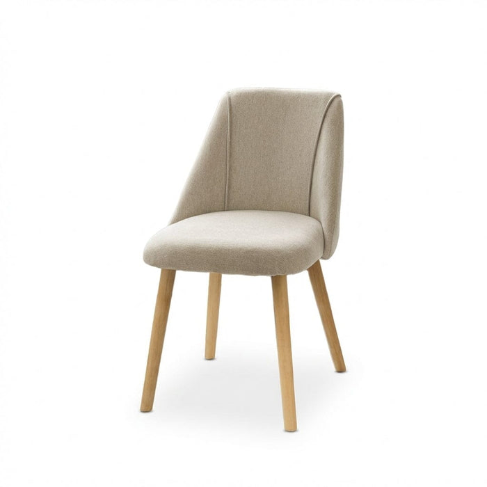 Freya Sand Dining Chairs - Set of 2 - Pale Oak Legs - Laura James