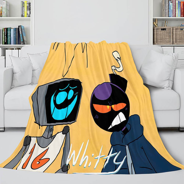 Friday Night Funkin FNF Whitty Flannel Fleece Blanket - EBuycos