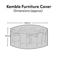 Garden Furniture Cover For Kemble 8 Seater Round Dining Set - Laura James