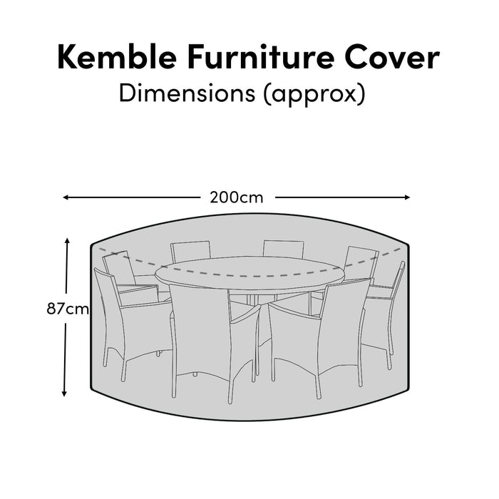 Garden Furniture Cover For Kemble 8 Seater Round Dining Set - Laura James