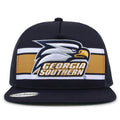 Georgia Southern University Class of '92 trucker hat, front view with embroidered logo and stripes