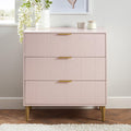 Gloria chest of drawers - pale pink & brass effect - Laura James