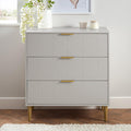 Gloria chest of drawers - grey & brass effect - Laura James