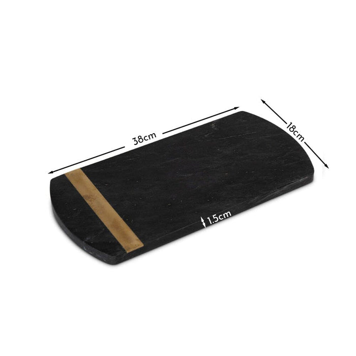 Grazeley 38x18cm  Marble Serving Board - Black