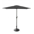 Rectangular 2x3m Grey LED Parasol with 25kg Parasol Base - Black Concrete - Laura James