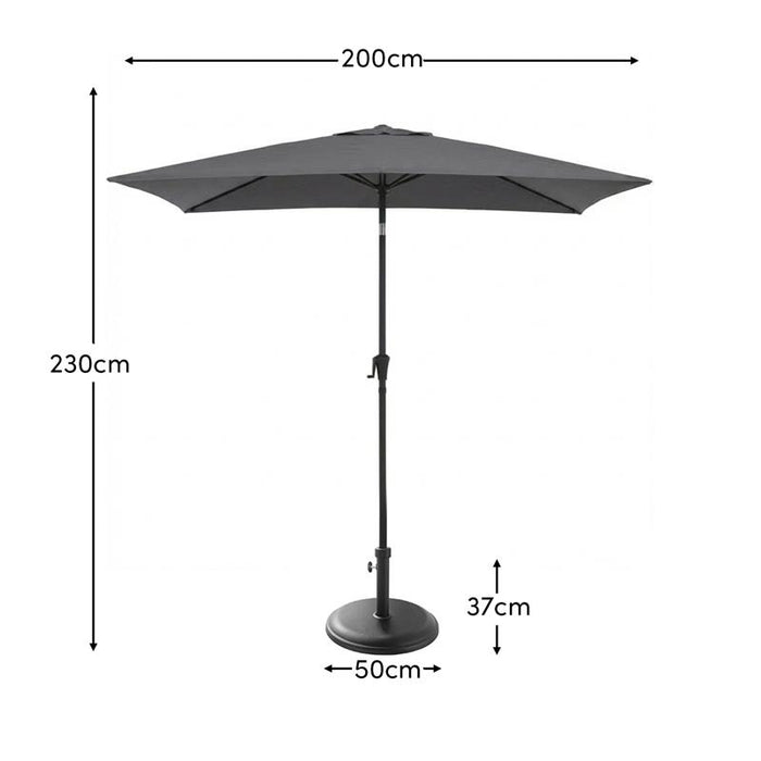 Round Black Concrete Parasol Base