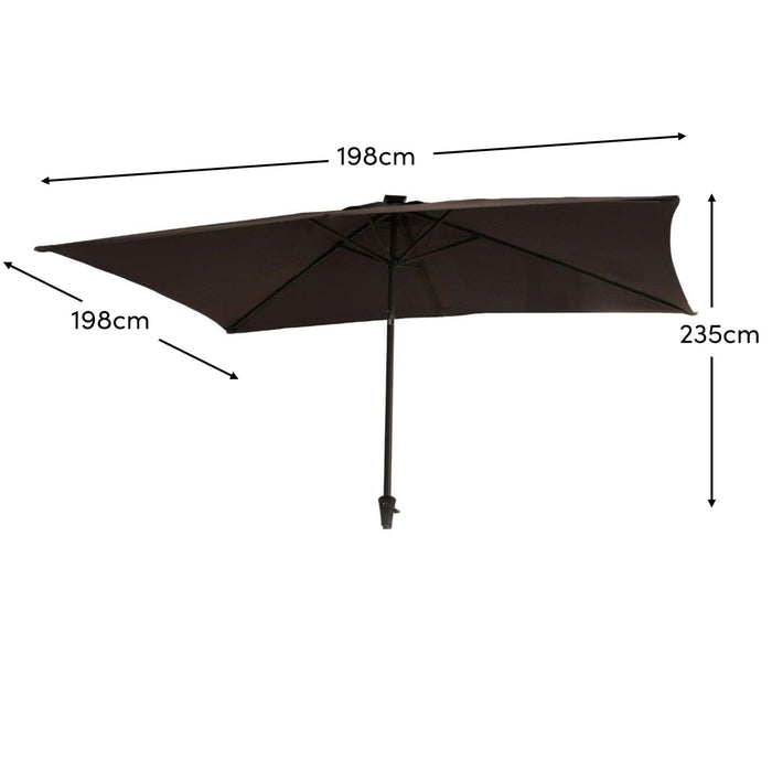 Grey Parasol - 2m Square - Laura James