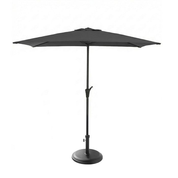 Rectangular 2x3m Grey Parasol with 25kg Parasol Base - Black Concrete - Laura James