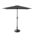 Rectangular 2x3m Grey Parasol with 25kg Parasol Base - Black Concrete - Laura James