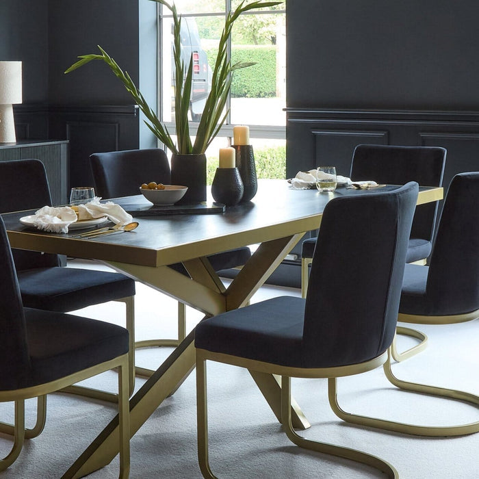Rayna Jet Black Dining Table - Laura James