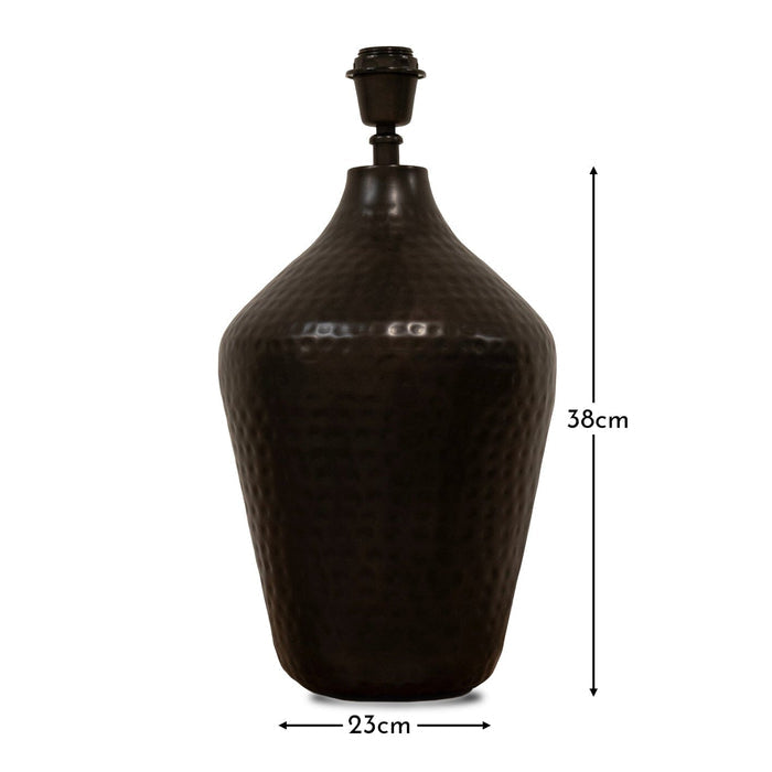 Hale Black Bronze Metal Lamp Base - Laura James