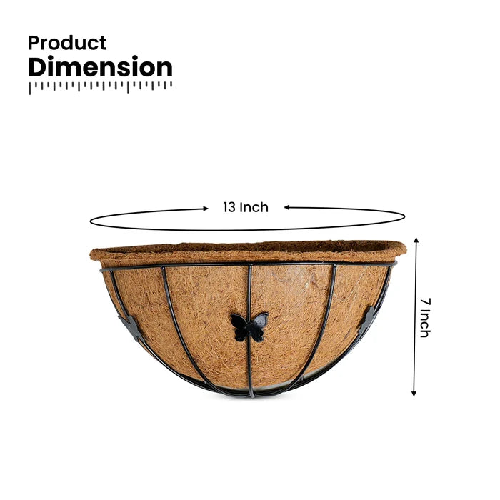 Half Moon Coir Wall Planter – Set of 1