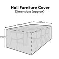 Hali Table 8 Seater Raincover - 290x150x90cm