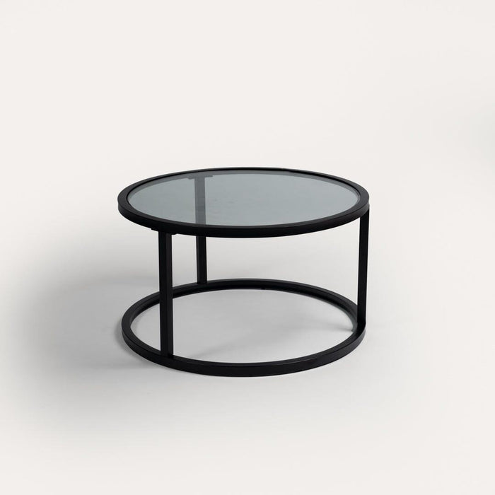 Harris black round coffee table - Laura James