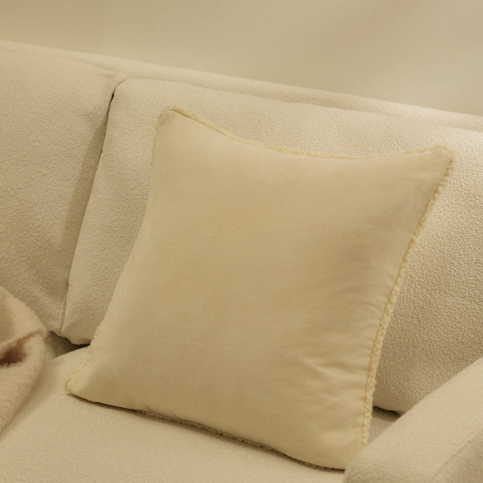 Hayes 45 x 45cm Velvet Cushion Cover - Clay Fringed - Laura James