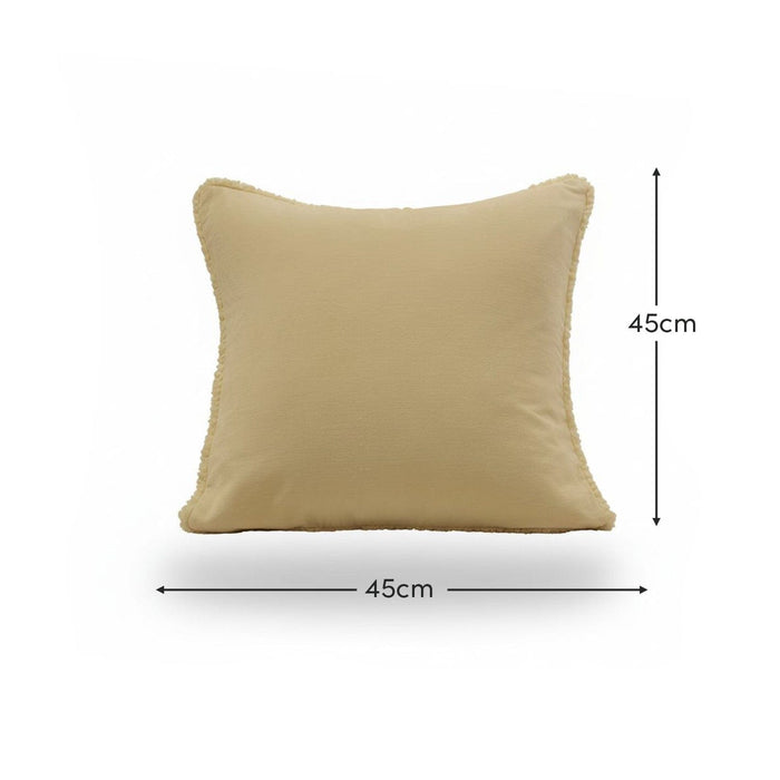 Hayes 45 x 45cm Velvet Cushion Cover - Clay Fringed - Laura James