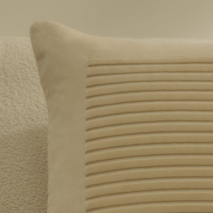 Hayes 45 x 45cm Velvet Cushion Cover - Clay Stripe - Laura James