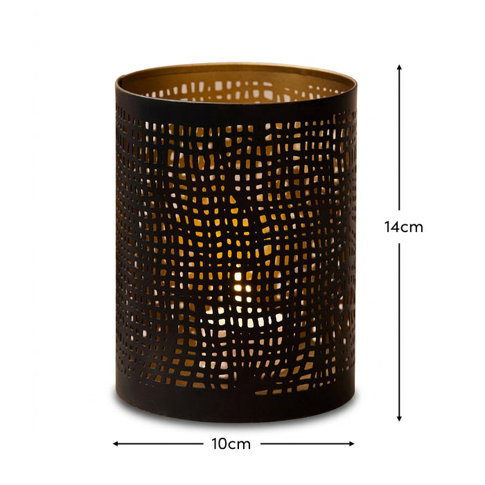 Herriard 14cm Metal Lantern - Bronze - Laura James