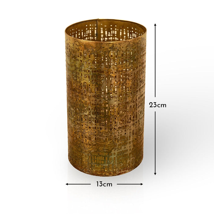 Herriard 22.5cm Metal Lantern - Gold