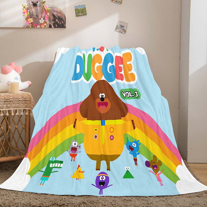 Hey Duggee Blanket Pattern Flannel Throw Room Decoration
