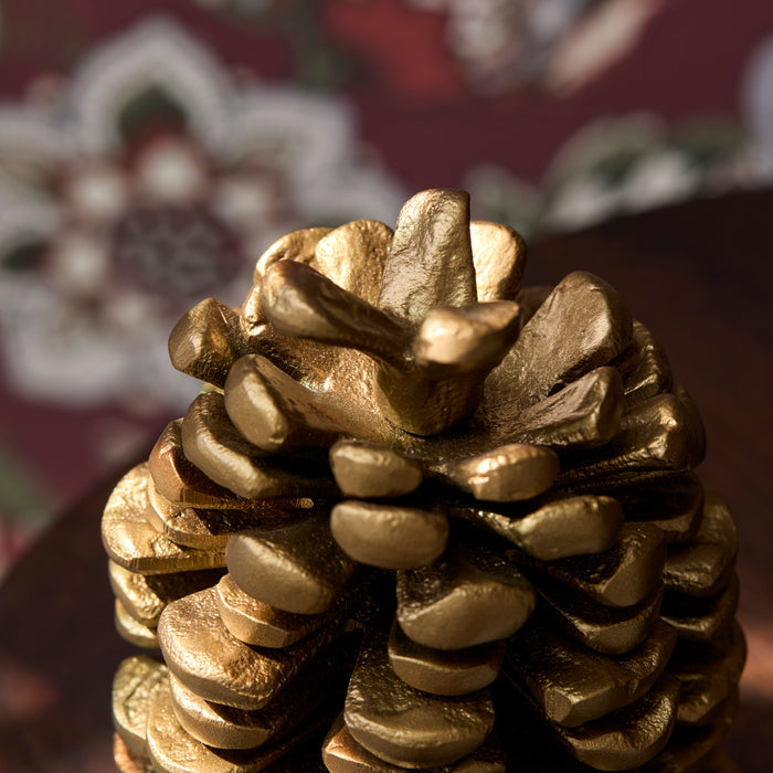 Hidcote 20cm Pinecone Ornament - Patina Gold - Laura James