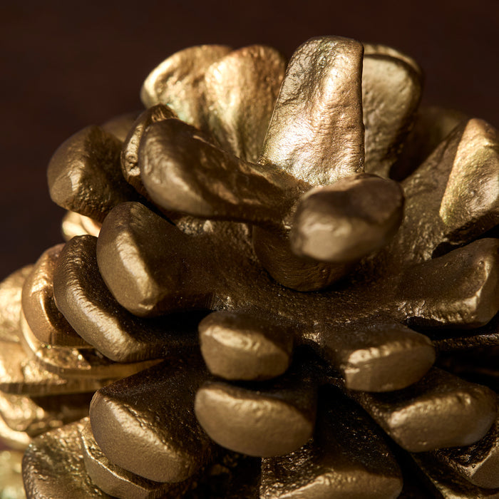 Hidcote 20cm Pinecone Ornament - Patina Gold - Laura James