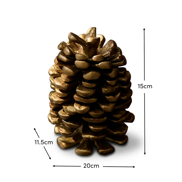 Hidcote 20cm Pinecone Ornament - Patina Gold - Laura James