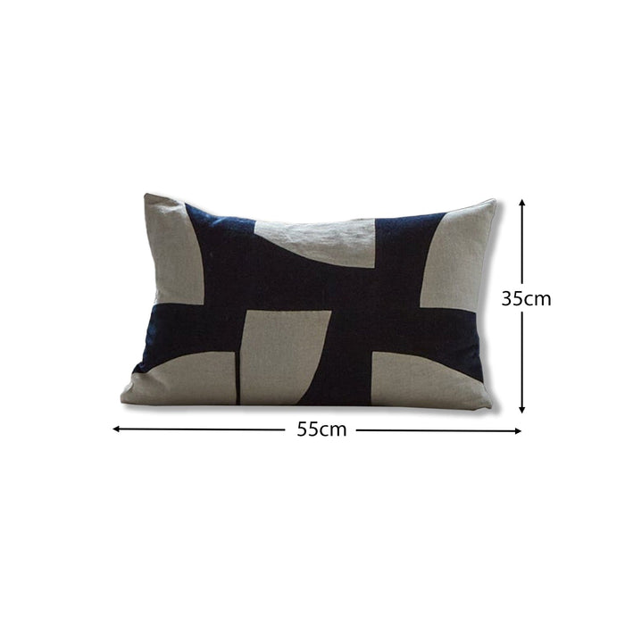 Holbeck Ink 35x55cm Abstract Cushion Cover - Laura James
