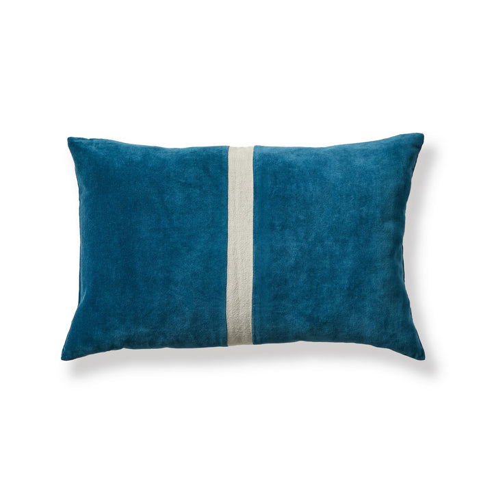 Holbeck 35x55cm Teal Stripe Cushion Cover - Laura James