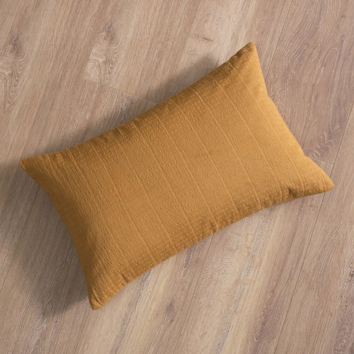 Holbeton 35x55cm Cushion Cover - Amber Yellow Geometric - Laura James