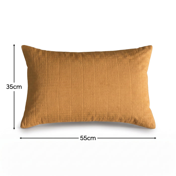 Holbeton 35x55cm Cushion Cover - Amber Yellow Geometric - Laura James