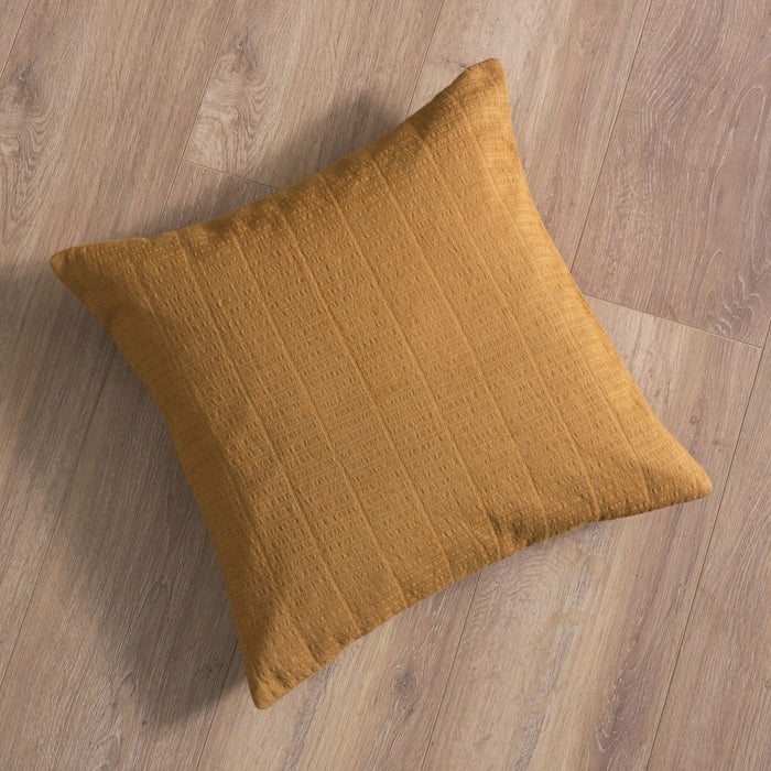 Holbeton 45x45cm Cushion Cover - Amber Yellow Geometric - Laura James