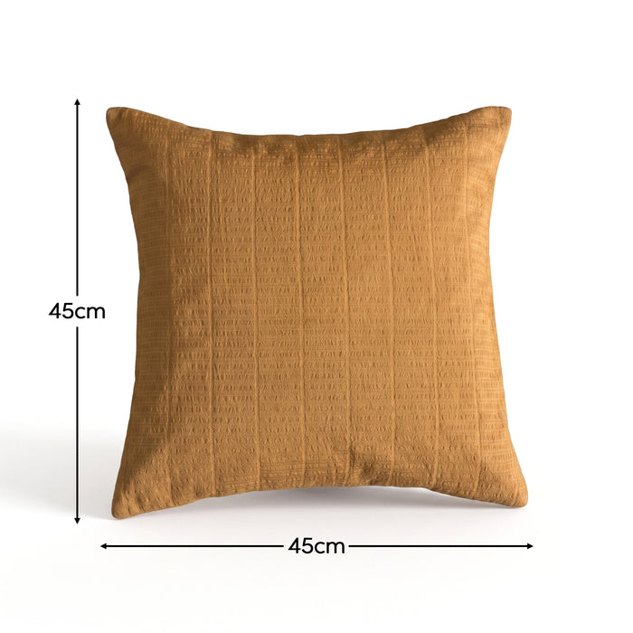 Holbeton 45x45cm Cushion Cover - Amber Yellow Geometric - Laura James